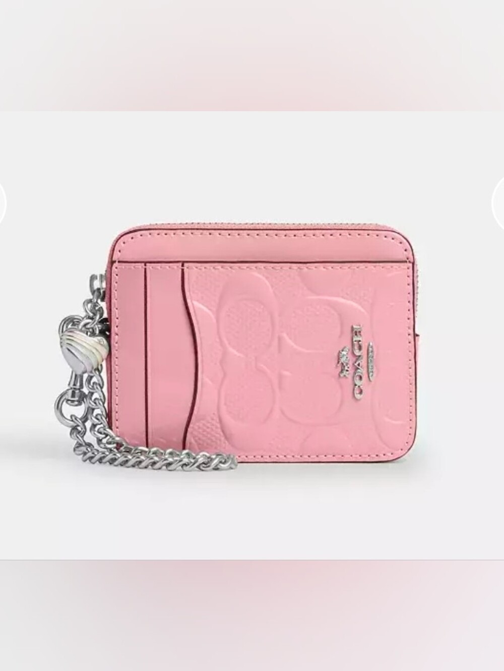 Coach Zip Card Case In Signatute Leather